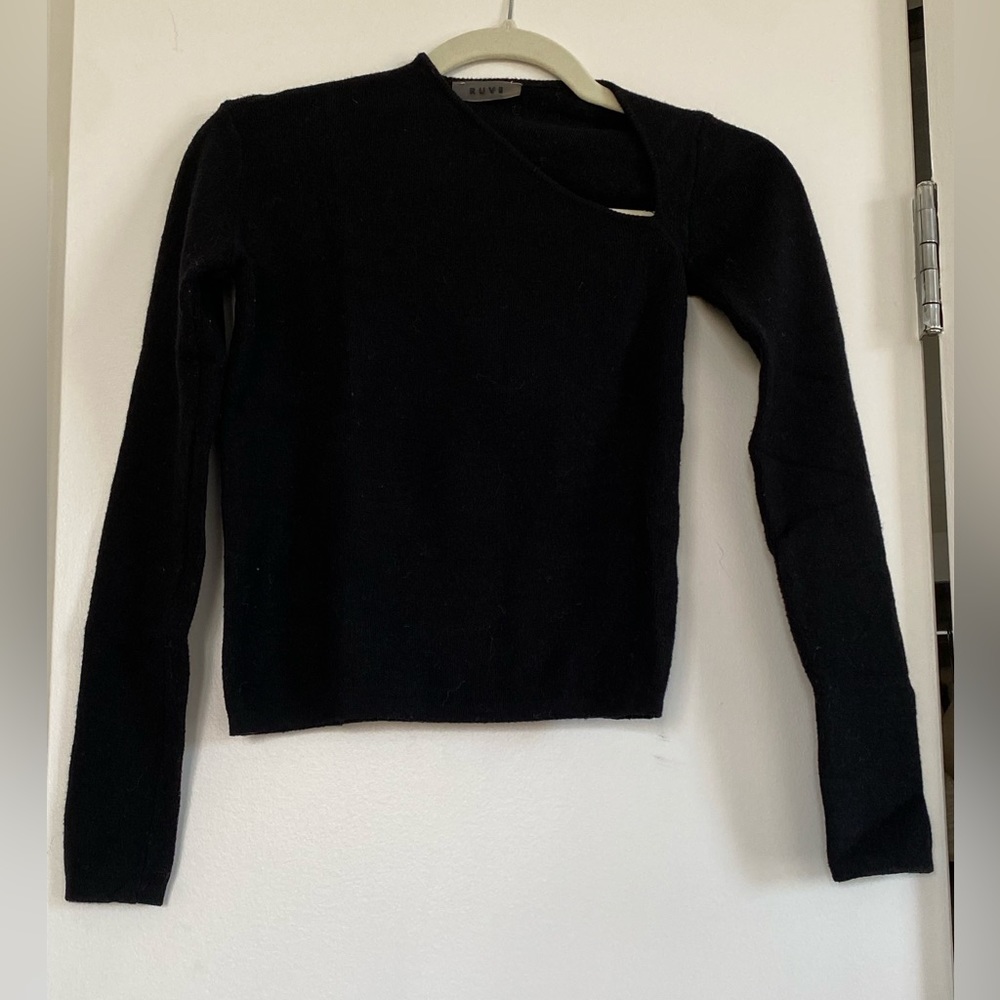 Black long-sleeve top